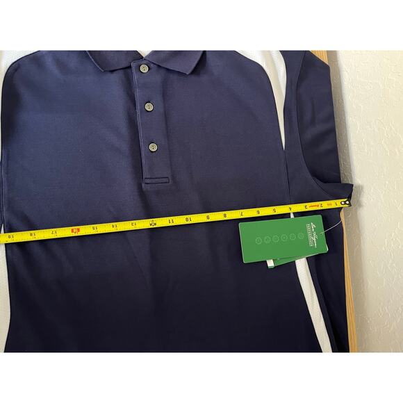 Ben Hogan Performance Golf Men’s Polo Shirt Peacoat Blue Bright White Large New - Picture 8 of 12